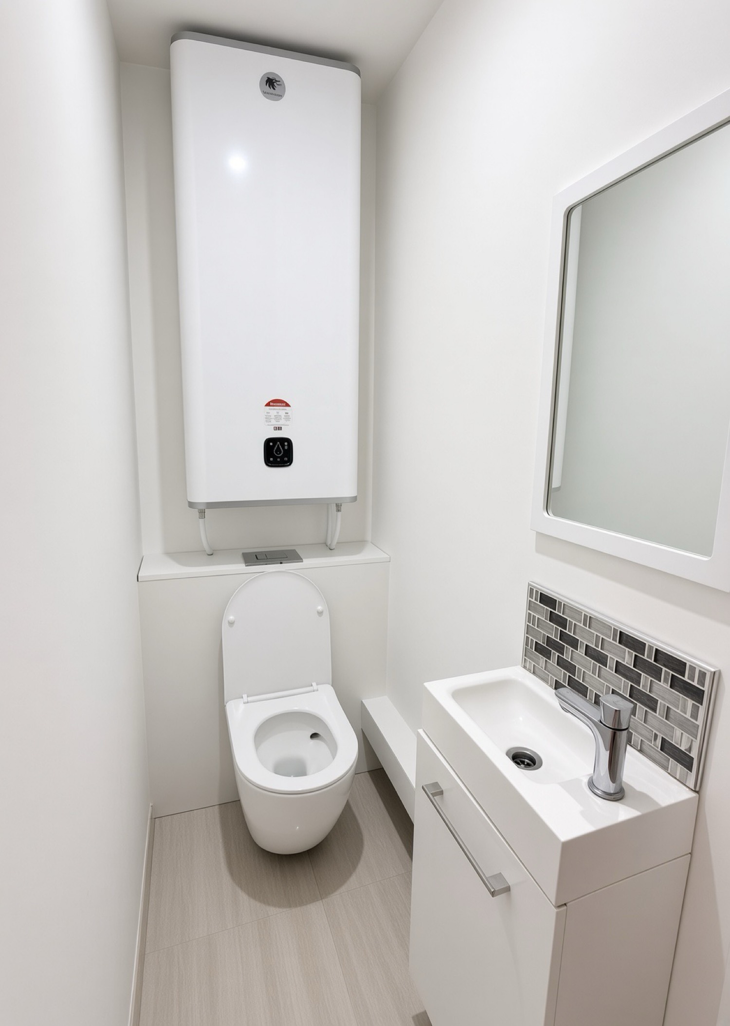 WC et ballon extra-plat avec lave-mains